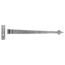 From The Anvil - Pewter 35" Hook & Band Hinge - Cranked (pair) - 33741 - Choice Handles