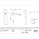 From The Anvil - Heavy Bean Thumblatch - Pewter Patina - 33763 - Choice Handles