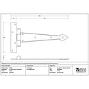 From The Anvil - 9" Arrow Head T Hinge (pair) - Pewter Patina - 33790 - Choice Handles