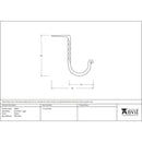 From The Anvil - Pewter Cup Hook - Large - 33800 - Choice Handles