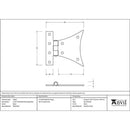 From The Anvil - Black 3¼" Half Butterfly Hinge (pair) - 33811 - Choice Handles