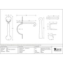 From The Anvil - Medium Bean Thumblatch - XL - Black - 33815 - Choice Handles