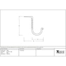 From The Anvil - Black Cup Hook - Large - 33835 - Choice Handles