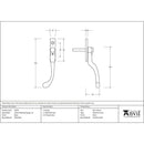 From The Anvil - 16mm Peardrop Espag - LH - Black - 33976 - Choice Handles