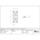 From The Anvil - Black 3¼" H Hinge (pair) - 33985 - Choice Handles