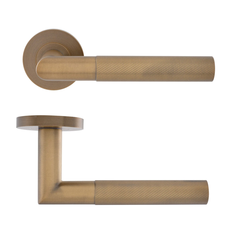 Revole Eclipse Ultimate Solid Stainless Lever On Rose - Matt Antique Brass - 34344