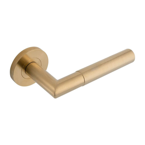 Revole Eclipse Ultimate Solid Stainless Lever On Rose - Satin Brass - 34345