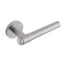 Collared Eclipse Ultimate Solid Stainless Lever On Rose - Satin Stainless Steel - 34351 - Choice Handles
