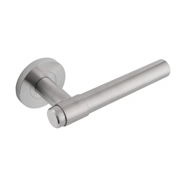 Collared Eclipse Ultimate Solid Stainless Lever On Rose - Satin Stainless Steel - 34351
