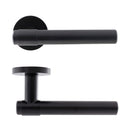 Collared Eclipse Ultimate Solid Stainless Lever On Rose - Black - 34352 - Choice Handles