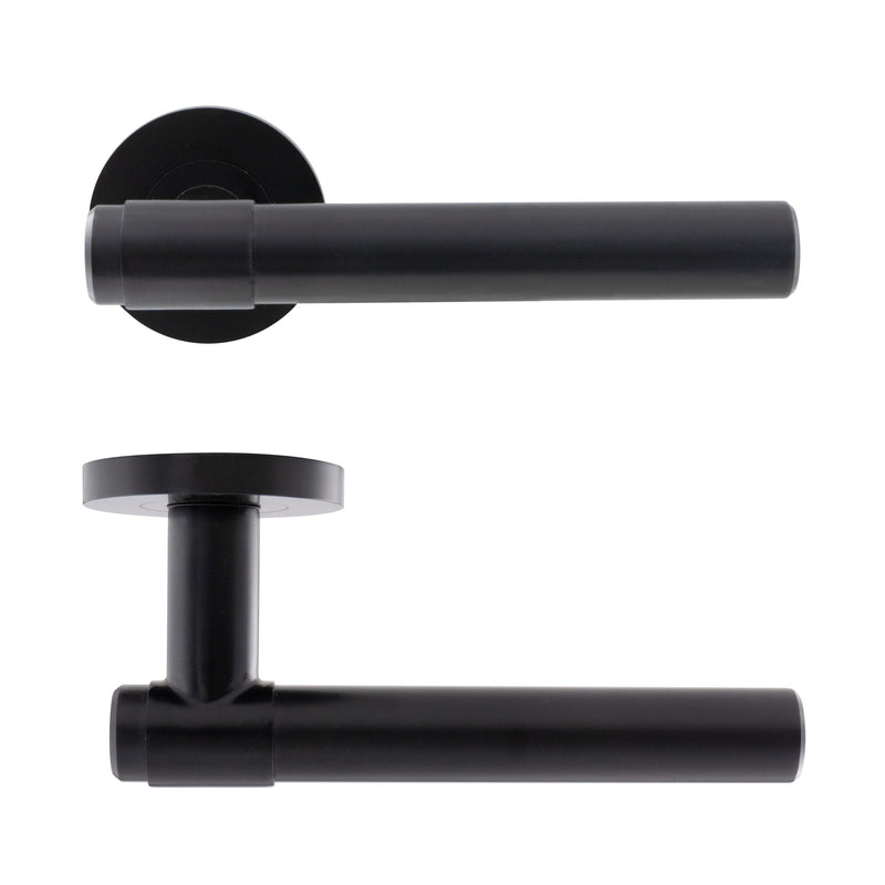 Collared Eclipse Ultimate Solid Stainless Lever On Rose - Black - 34352
