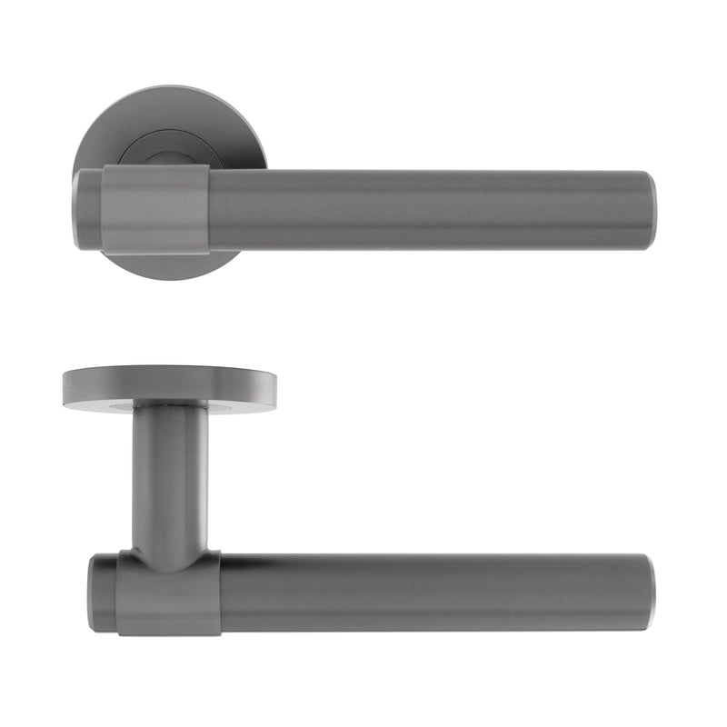 Collared Eclipse Ultimate Solid Stainless Lever On Rose - Dark Bronze - 34353