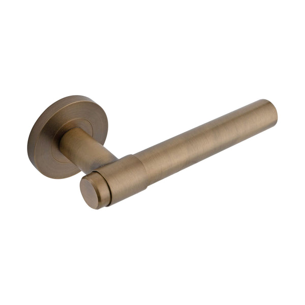 Collared Eclipse Ultimate Solid Stainless Lever On Rose - Matt Antique Brass - 34354