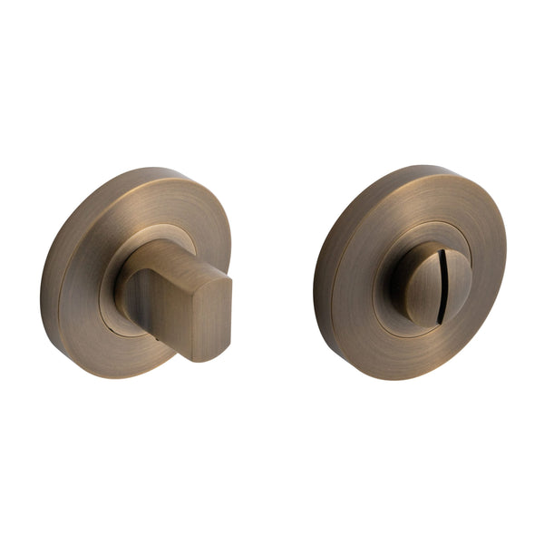 Eclipse Ultimate 304 Stainless Bathroom Thumbturn & Release - Matt Antique Brass - 34364