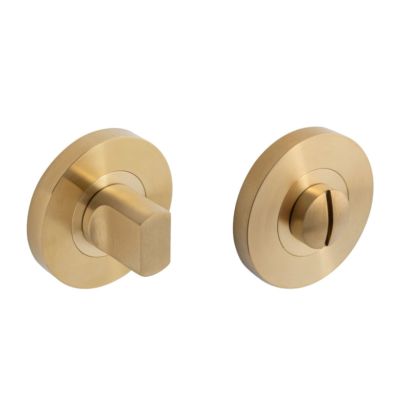 Eclipse Ultimate 304 Stainless Bathroom Thumbturn & Release - Satin Brass - 34365