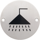 Eclipse - 75mm Shower Symbol -  Satin Stainless Steel 34688 - Choice Handles