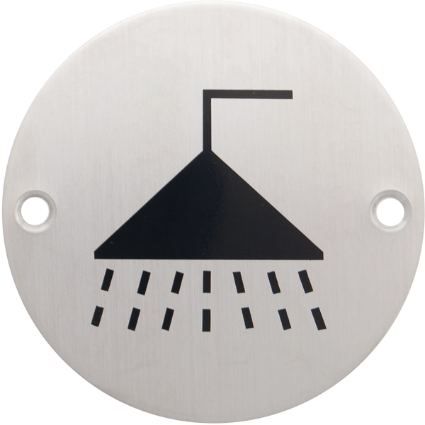 Eclipse - 75mm Shower Symbol -  Satin Stainless Steel 34688 - Choice Handles