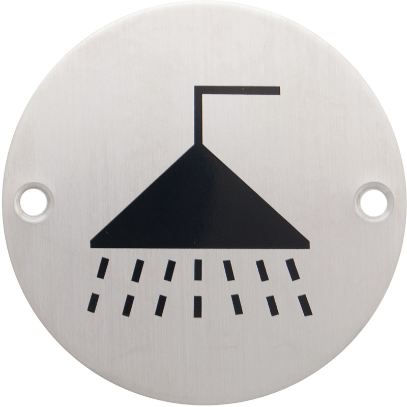 Eclipse - 75mm Shower Symbol -  Satin Stainless Steel 34688 - Choice Handles