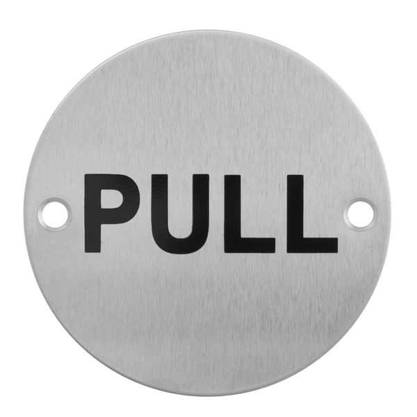 Eclipse - 76mm Circular Pull Symbol -  Satin Stainless Steel 34689 - Choice Handles