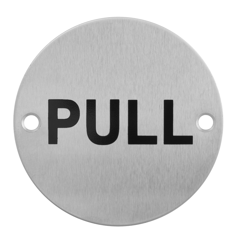 Eclipse - 76mm Circular Pull Symbol -  Satin Stainless Steel 34689 - Choice Handles