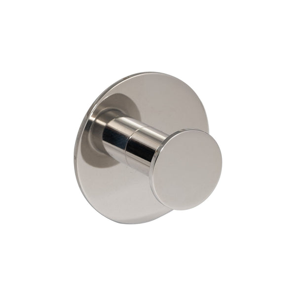 Eclipse - Self Adhesive Single Circular Coat Hook -  Polished Stainless Steel -  34752 - Choice Handles