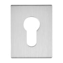 Eclipse - 45x60x2mm Self Adhesive Euro Profile Escutcheon -  Satin Stainless Steel - 34762 - Choice Handles