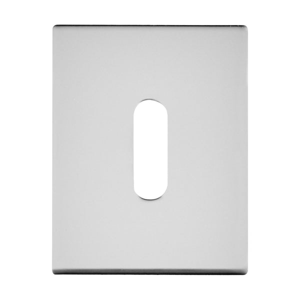 Eclipse - 45x60x2mm Self Adhesive Key Hole Escutcheon -  Polished Stainless Steel - 34763 - Choice Handles