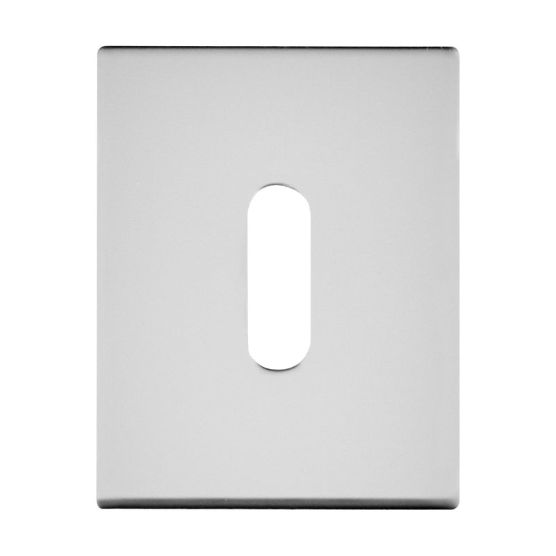 Eclipse - 45x60x2mm Self Adhesive Key Hole Escutcheon -  Polished Stainless Steel - 34763 - Choice Handles