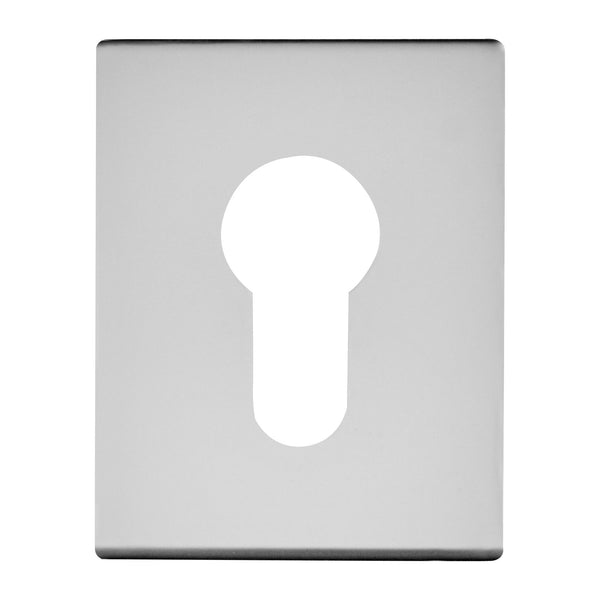 Eclipse - 45x60x2mm Self Adhesive Euro Profile Escutcheon -  Polished Stainless Steel - 34764 - Choice Handles