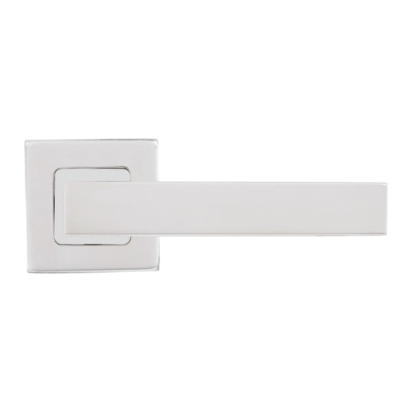 Eclipse - Precision Square Lever Door Handle on Square Rose -  Polished Stainless Steel -  34766 - Choice Handles