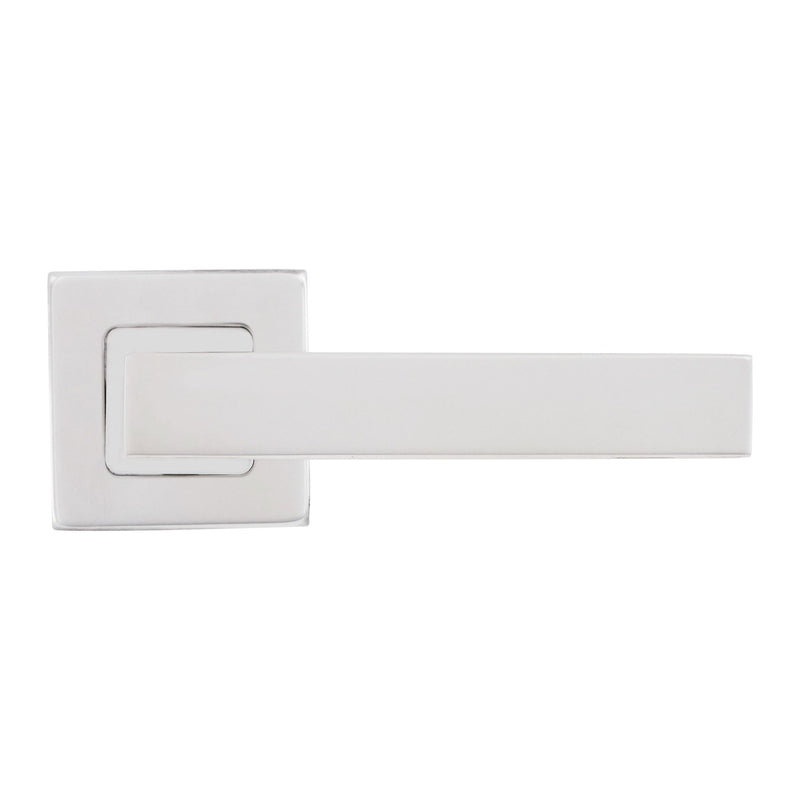 Eclipse - Precision Square Lever Door Handle on Square Rose -  Polished Stainless Steel -  34766 - Choice Handles