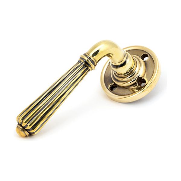 From The Anvil - Hinton Lever on Rose Set - Aged Brass - 45309 - Choice Handles