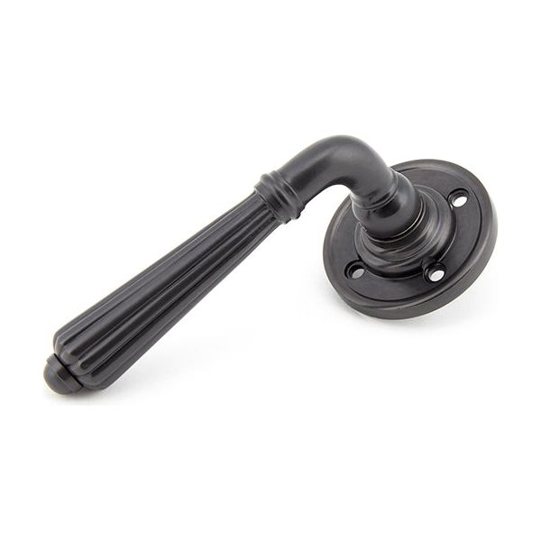 From The Anvil - Aged Bronze Hinton Lever on Rose Set - 45327 - Choice Handles