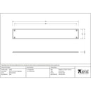 From The Anvil - 425mm Art Deco Fingerplate - Polished Nickel - 45386 - Choice Handles