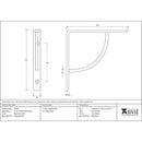 From The Anvil - Natural Smooth 6'' x 6'' Plain Shelf Bracket - 45420 - Choice Handles