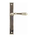 From The Anvil - Reeded Slimline Lever Latch Set - Polished Nickel - 45425 - Choice Handles