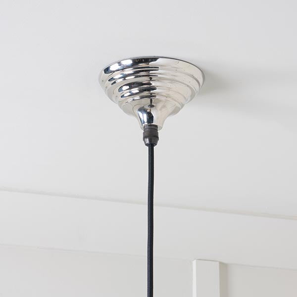 From The Anvil - Hammered Nickel Hockley Pendant - 45433 - Choice Handles