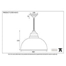 From The Anvil - Hammered Nickel Harborne Pendant - 45472 - Choice Handles