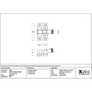 From The Anvil - Aged Brass Brompton Brighton Fastener - Narrow (Square) - 45490 - Choice Handles