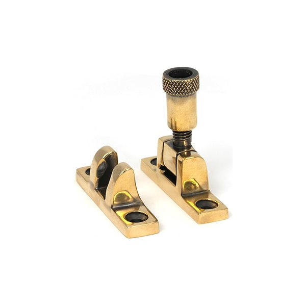 From The Anvil - Aged Brass Brompton Brighton Fastener - Narrow (Square) - 45490 - Choice Handles