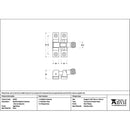 From The Anvil - Aged Brass Beehive Brighton Fastener - Narrow (Square) - 45492 - Choice Handles