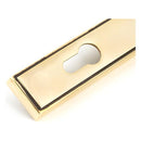 From The Anvil - Hammered Newbury Slimline Espag. Lock Set - Aged Brass - 45498 - Choice Handles