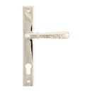 From The Anvil - Hammered Newbury Slimline Espag. Lock Set - Polished Nickel - 45771 - Choice Handles