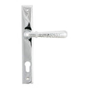 From The Anvil - Hammered Newbury Slimline Espag. Lock Set - Polished Chrome - 45772 - Choice Handles