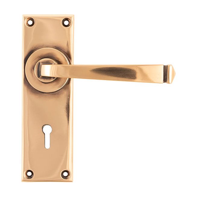 From The Anvil - Avon Lever Lock Set - Polished Bronze - 45787 - Choice Handles