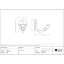 From The Anvil - Coat Hook - Satin Chrome - 45910 - Choice Handles