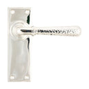 From The Anvil - Hammered Newbury Lever Latch Set - Polished Nickel - 46218 - Choice Handles
