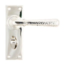 From The Anvil - Hammered Newbury Lever Bathroom Set - Polished Nickel - 46219 - Choice Handles