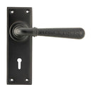 From The Anvil - Hammered Newbury Lever Lock Set - Aged Bronze - 46221 - Choice Handles