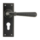 From The Anvil - Hammered Newbury Lever Euro Lock Set - Aged Bronze - 46224 - Choice Handles